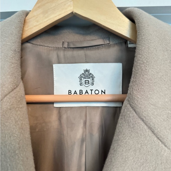 Aritzia Babaton Camel Double-Breasted Trench Coat - Picture 4 of 9